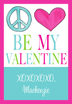Peace Love Valentine Card