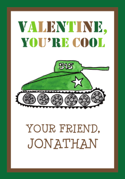 Tank Valentine Card