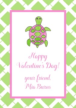 Sea Turtle Valentine Card