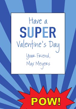 Blue Super Valentine Card