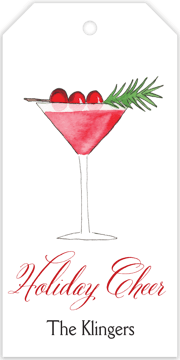 Cranberry Martini Gift Tag
