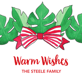 Warmest Wishes Holiday Gift Sticker