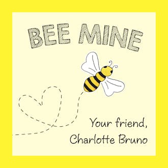 Bee Mine Valentine Sticker 