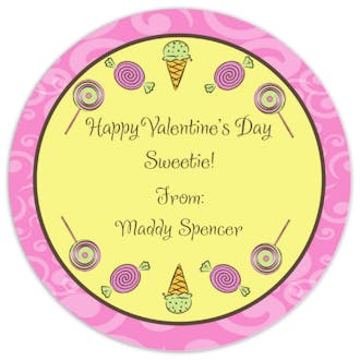 Valentine's Candy Gift Sticker