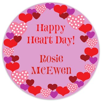 Valentine's Heart Wreath Gift Sticker