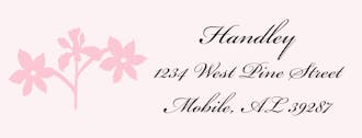 Elegant Pink Rectangle Return Address Label