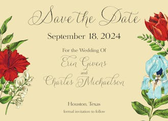 In the Garden Save The Date Card
