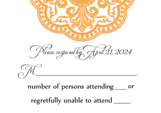 Peach Medallion information or reply card 