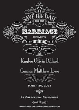 Ornate Save The Date Card