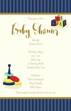 Baby Toys Shower Invitation