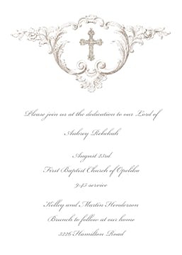 Elegant Framed Cross Invitation