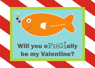 Fish Valentine Cards
