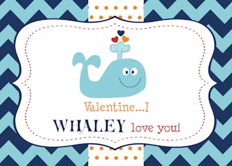 Whale Valentine Cards