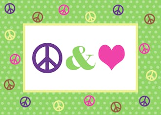 Peace and Love Valentine Cards