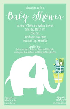 Baby Elephant Invitation