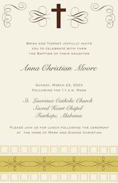 Elegant Cross Invitation