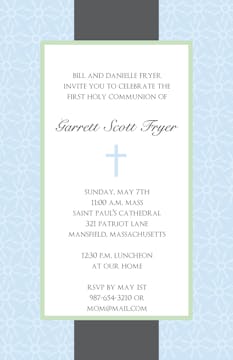 Blue cross invitation