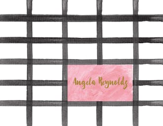 Watercolor Plaid Folded Note