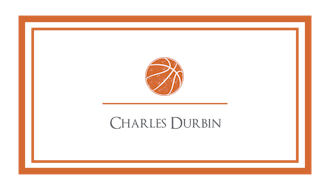 Orange Basketball Enclosure Card