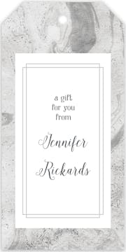 Gray Marbled Hanging Gift Tag