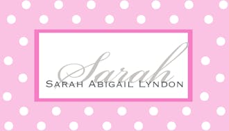 Pink and White Dots Gift Sticker 