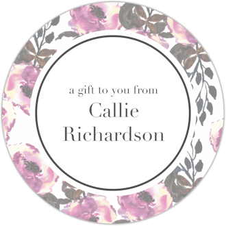 Floral Circle Gift Sticker