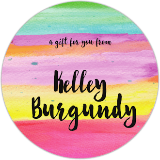 Watercolor Circle Gift Sticker