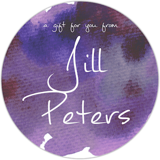Purple Watercolor Circle Gift Sticker