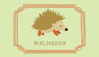 Hedgehog Rect Gift Sticker
