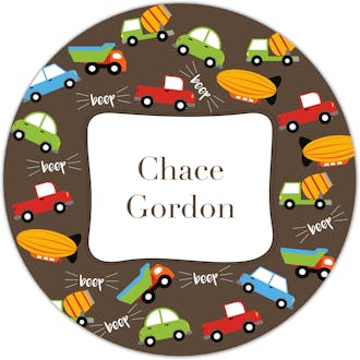 Transportation Circle Gift Sticker