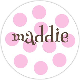 Pink Dots Water-Resistant Label