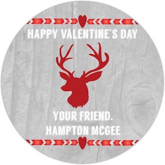 Deer Valentine Gift Sticker