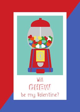 Gumball Valentine Card