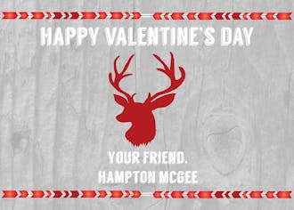 Deer Valentine Card