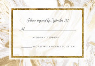 Marbled Elegance Reply Card