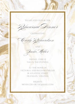 Lustrous Marble Foil-Pressed Invitation
