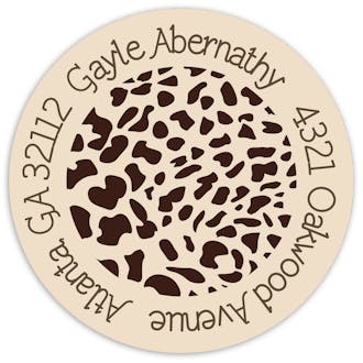 Leopard Lingerie Shower Return Address Sticker