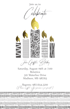 Contemporary Candles Invitation