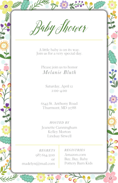 Baby Blooms Invitation