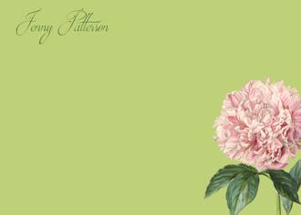 Watercolor Peony Flat Note