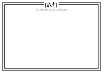 Black and Grey Simple Flat Notecard