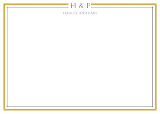 Black and Gold Simple Flat Notecard
