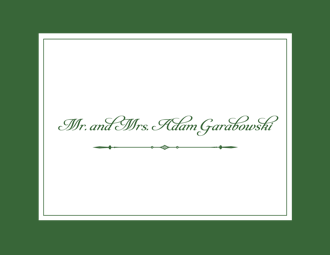 Simply Sophisticated Green Notecard