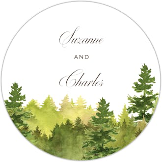 Watercolor Forest Gift Sticker