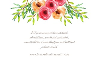 Watercolor Florals Accessory Card