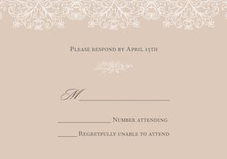 Lace Reply Card