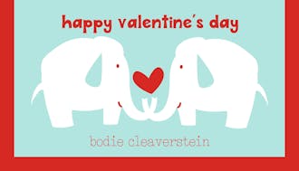 Valentine's Elephant Treat Bag and Topper