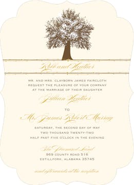Oak Tree Invitation
