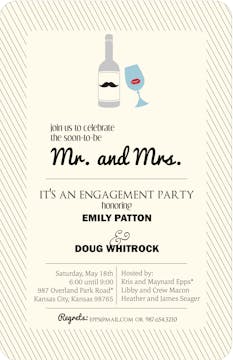 Mr. and Mrs. Wine Invitation