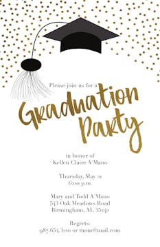 Confetti Graduate Party Invitation